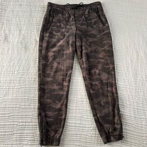 Athleta Women’s Brown & Olive  Camo Athletic Joggers Zip Ankle Size 8